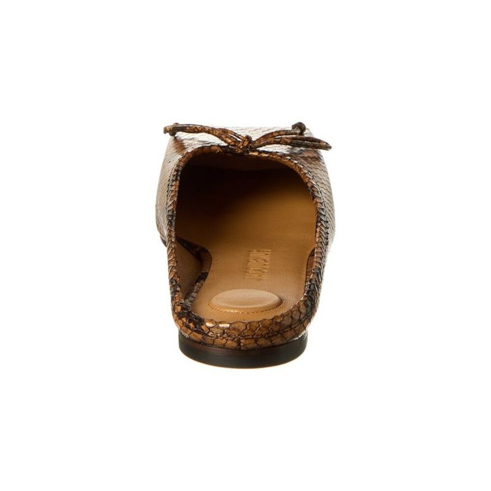 Jacquemus Snake-Embossed Leather Ballet Flat, Brown - Picture 3 of 5